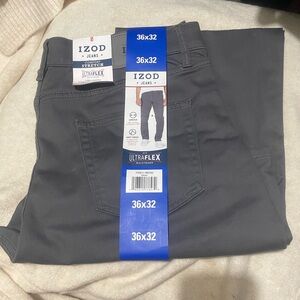 Izod Comfort Stretch Jeans in Dark Gray 36x32